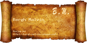 Bergh Malvin névjegykártya
